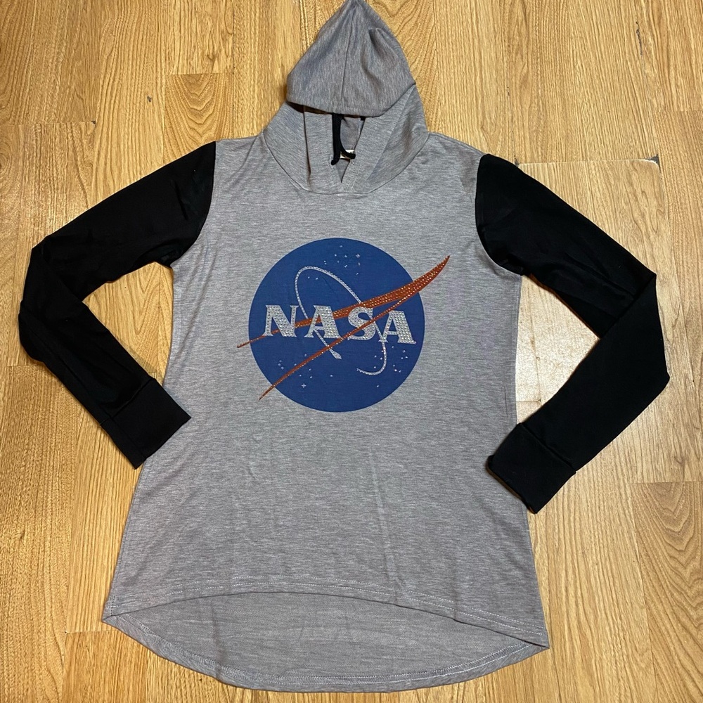 NASA Gray and Black Women's Hoodie